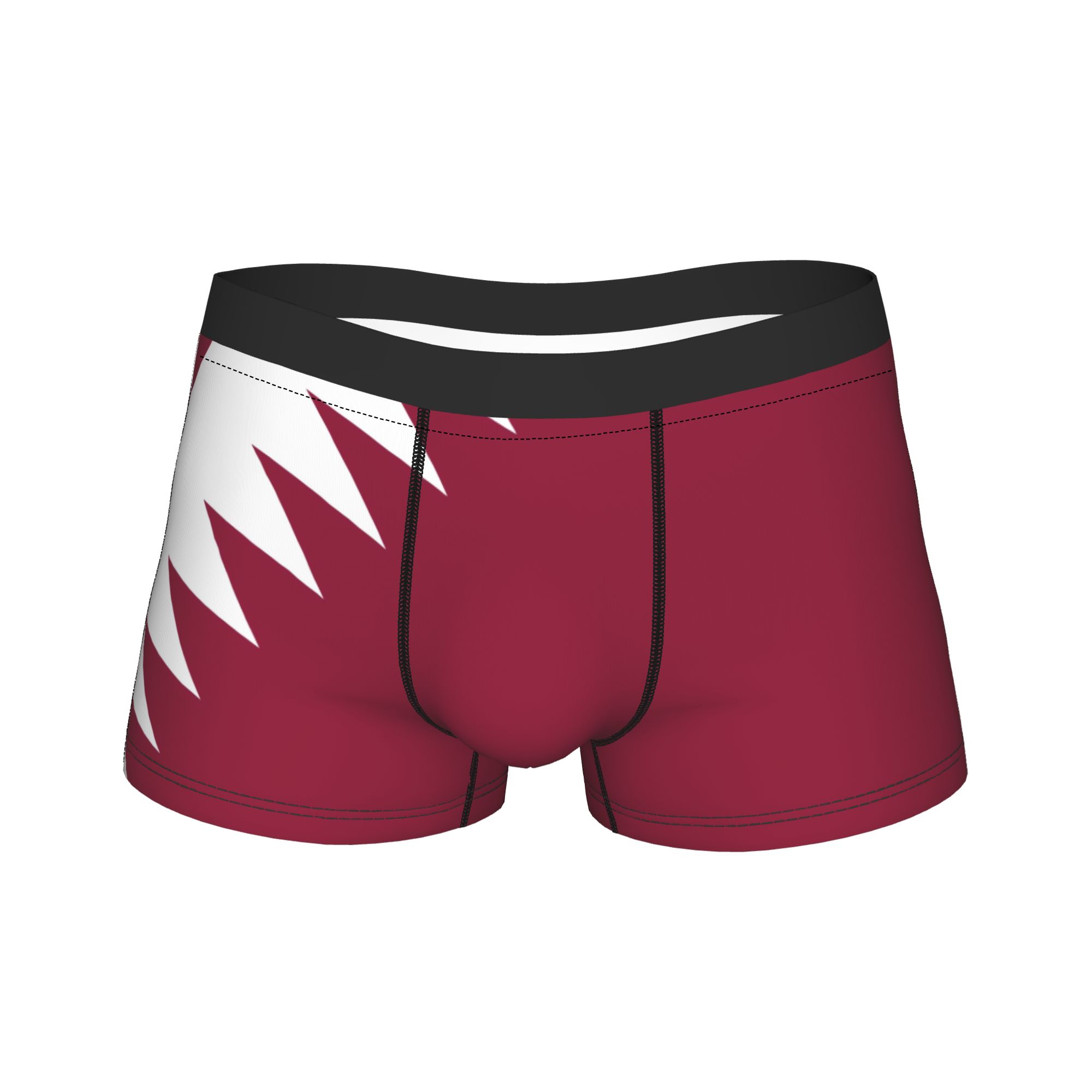 3D Printing Qatar - Unterwäsche mit Katar-Flaggen-Emblem, neuartige Unterhose, individuell