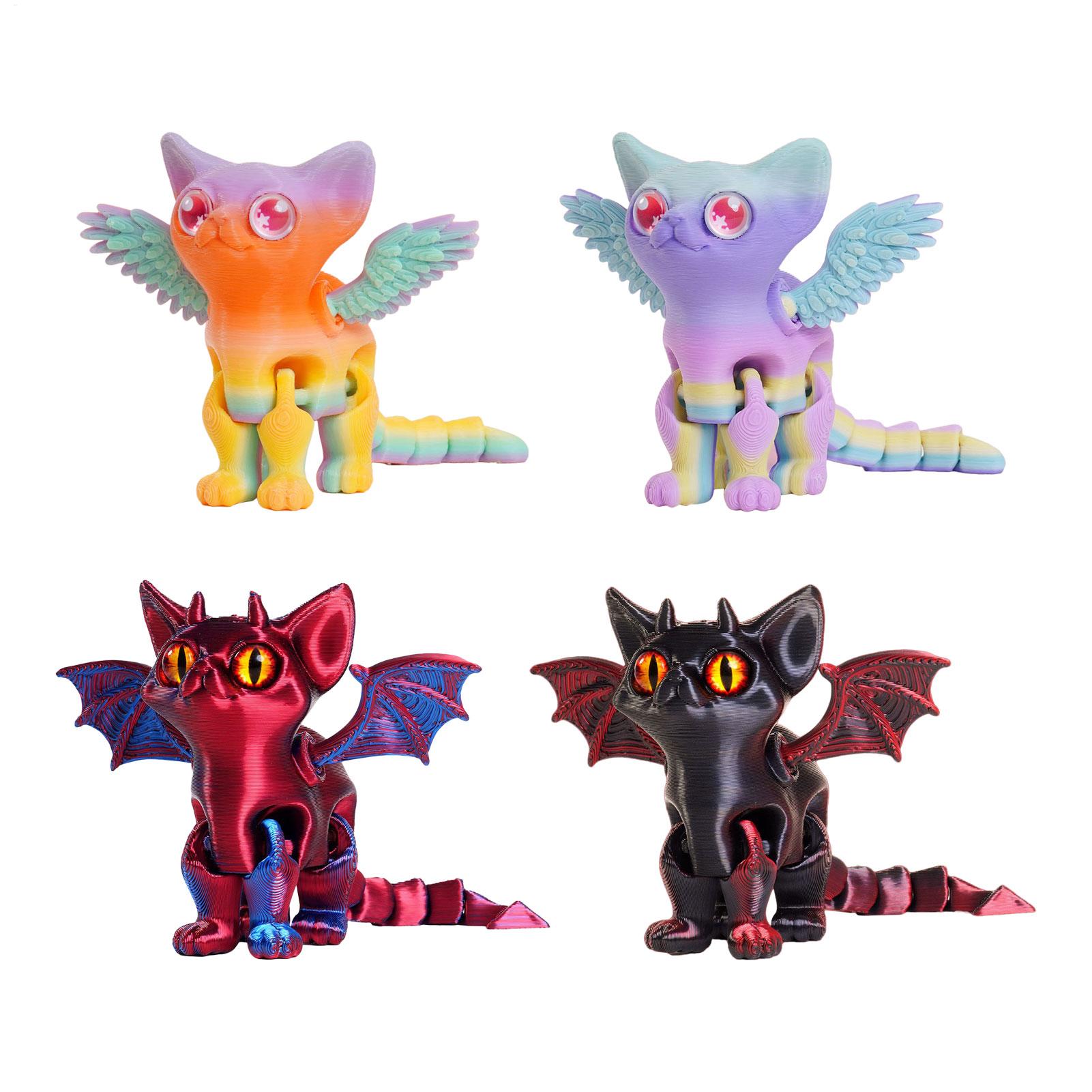 3D Printing Action Figure - 3D-gedruckte Tierfigur: Bewegliche Katzenfigur mit mehreren