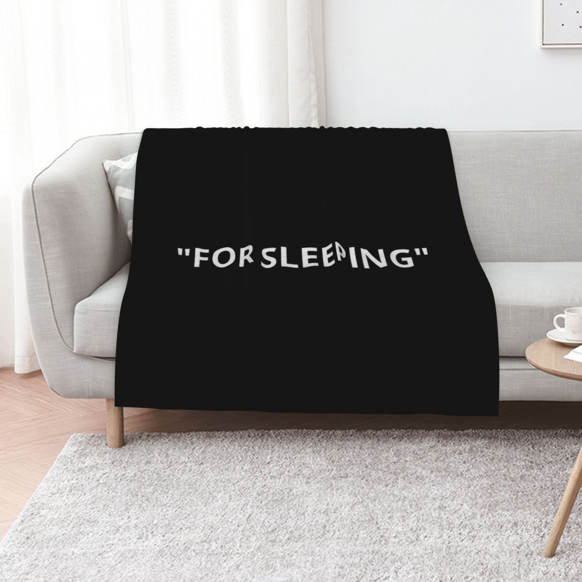 3D Printing Quotation - For Sleeping Quotation Marks Weiße Überwurfdecke,