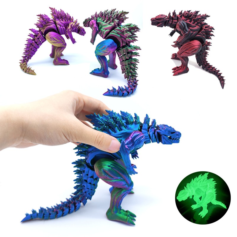 3D Printing Action Figure - 3D-gedruckte Muskel-Dinosaurier-Actionfigur Mini-Spielzeug Monsterfigur mit Beweglichen