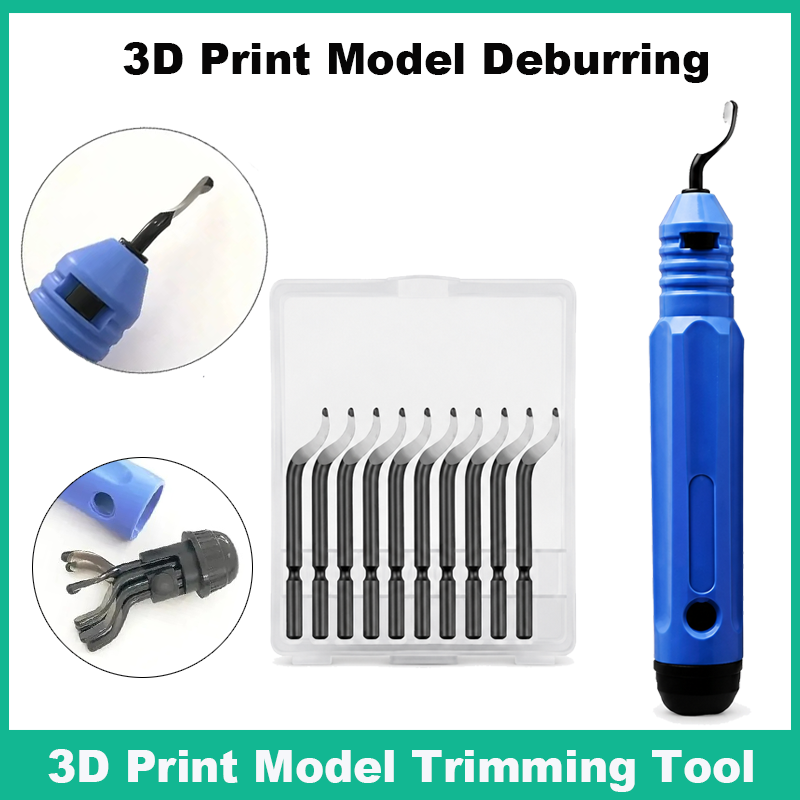 3D Printing Nerd - 3D-Druck Entgratungswerkzeug-Set mit 11 HSS-Klingen, ergonomischem